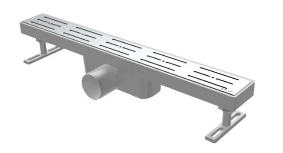 Сливной трап горизонтальный D50 решетка нерж. 65х400мм (5102) NOVA
