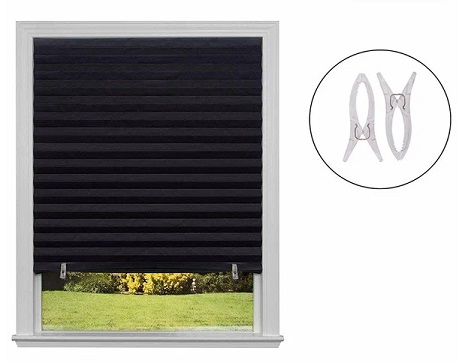 Штора-плиссе самоклеящиеся 60x180см Skandi, черная