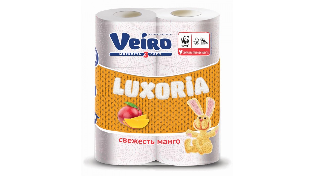 Бумага туалетная Luxoria Aroma 3 слой, 15 м VEIRO