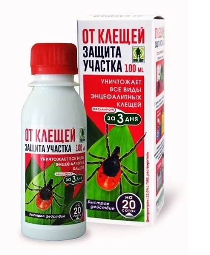 Средство для защиты участка ОТ КЛЕЩЕЙ 100мл Грин Бэлт