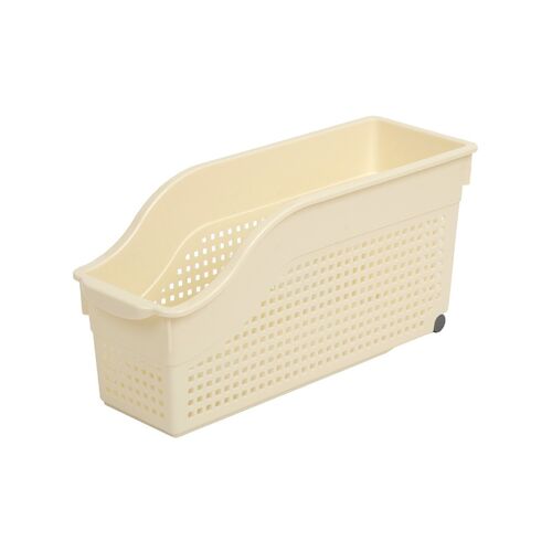 Органайзер хозяйственный на колесах узкий 355х130х170 мм, цвет слоновая кость, Виолет 621026