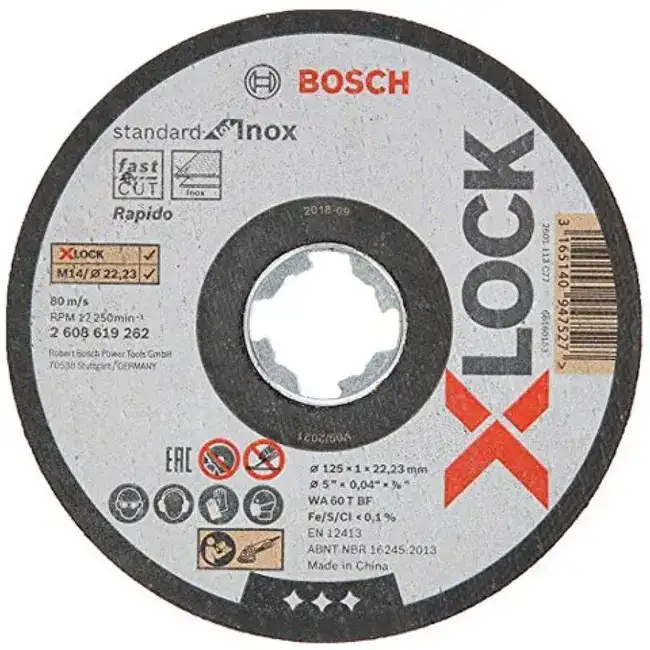 Круг отрезной X-LOCK Standard for Inox по нержавеющей стали 125х1.0x22.2 мм Bosch 2608619262