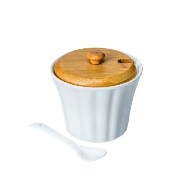 Сахарница с ложкой фарфор-бамбук 250 мл Belbohemia PJ01545-A