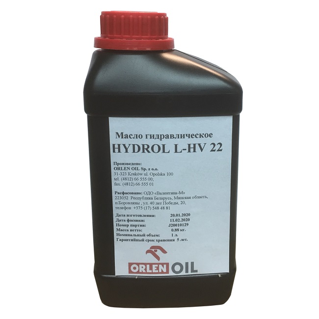 Масло гидравлическое Orlen Oil HYDROL L-HV 22 1л