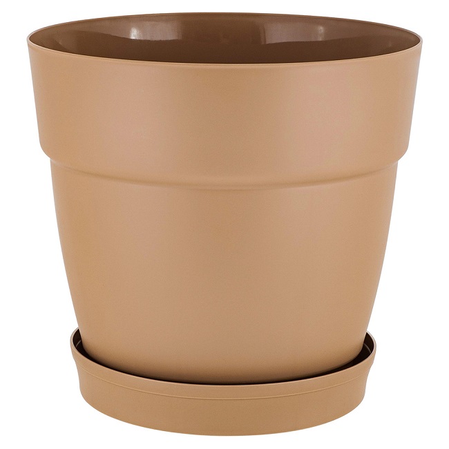 Горшок для цветов 4,0 л молочный шоколад Villa de Fiori InGreen IG660210047