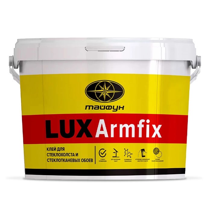 Клей обойный для стеклообоев и стекловолокна, 16кг/ведро,  LUX Armfix 