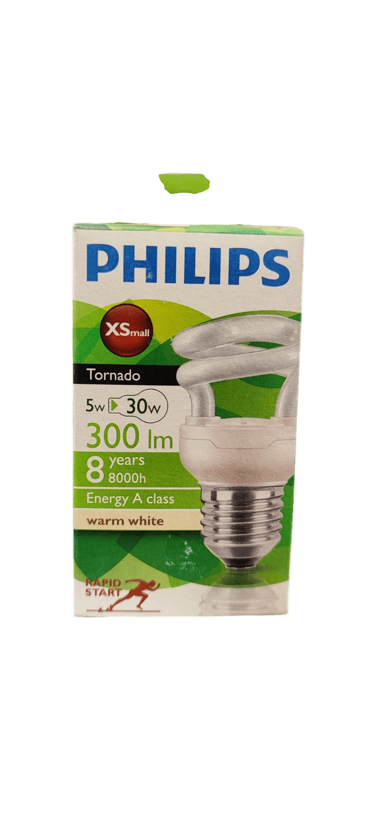 Лампа люминесцентная 5W WW E27 220-240V Philips Tornado