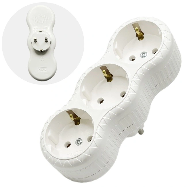 Разветвитель 3 гнезда с заземлением FAR F63