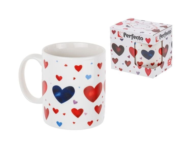 Кружка керамическая 350 мл, ROMANCE-2, PERFECTO LINEA, 30-062612