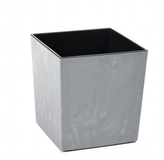 Кашпо для цветов пластмассовое бетон 25x25x25 см Juka Dluto Lamela LA552-70