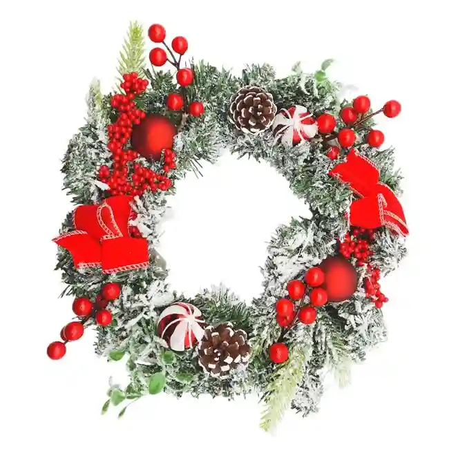 Венок новогодний декоративный 30.5см MonAmi 3D-019