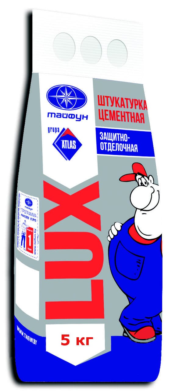 Штукатурка цементная защитно-отделочная Люкс, 5 кг