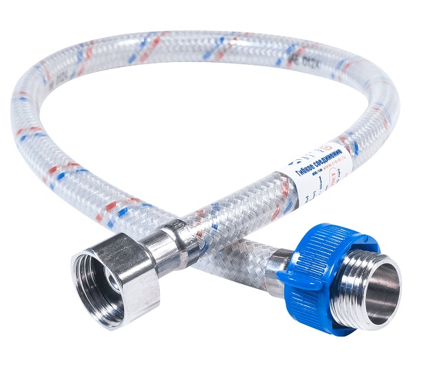 Подводка гибкая для воды гайка 1/2 - штуцер 1/2, 100см, ЦЕНТР САНТЕХНИКИ