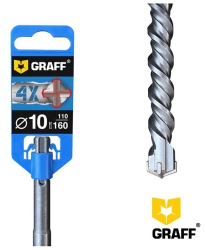 Сверло по бетону SDS+ 10х110 мм GRAFF 62410160
