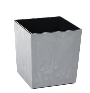 Кашпо для цветов пластмассовое бетон 19x19x19 см Juka Dluto Lamela LA551-70