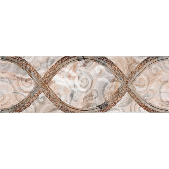 Декор керамический Лигурия коричневый 200x600x9мм Нефрит-Керамика