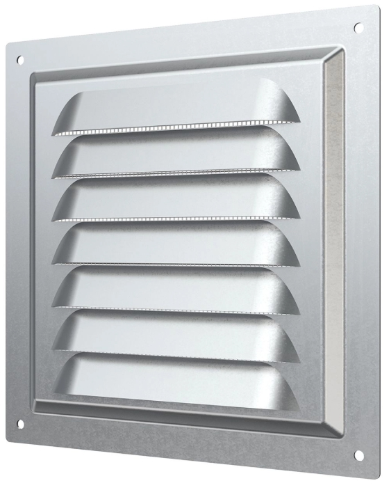 Решетка вентиляционная металлическая с оцинкованным покрытием 150х150 мм ERA