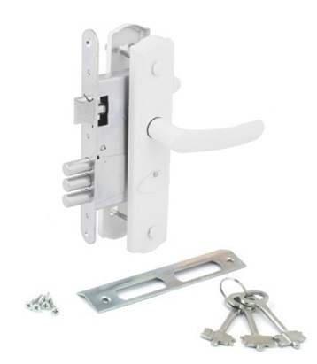 Замок врезной ЗВ9-4-1-4 (белый) Avers