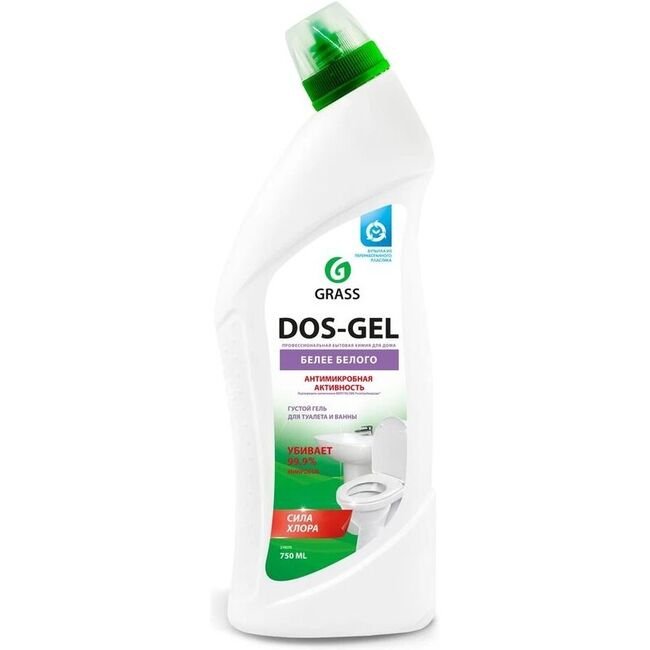 Средство чистящее гель DOS-GEL дезинфицирующее GRASS 0.75 л