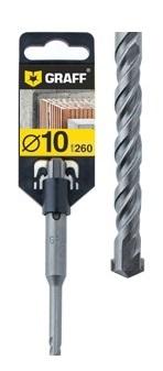 Сверло (бур) по бетону SDS-plus 10х200х260 GRAFF