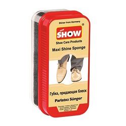 Губка для обуви из гладкой кожи придающая блеск макси, бесцветный, SHOW