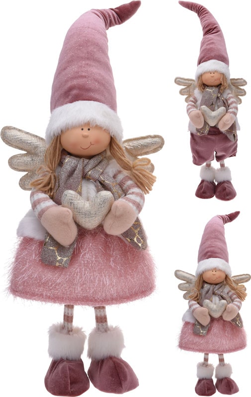 Украшение новогоднее Ангел,14х12х50 см, цвет розовый, арт. ALX911030