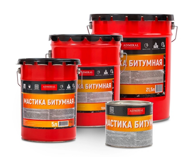 Мастика гидроизоляционная битумная ADMIRAL Professional 9 кг (10 л)
