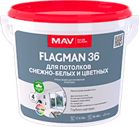 Краска FLAGMAN 36 для потолков белая матовая MAV
