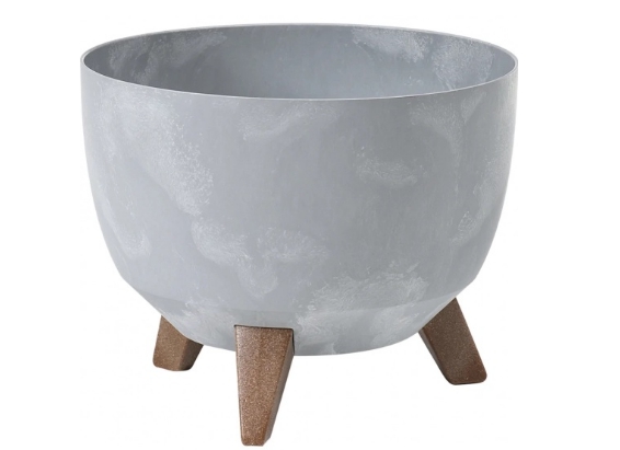 Кашпо пластмассовое Roma бетон 29x29x18см LA880-70