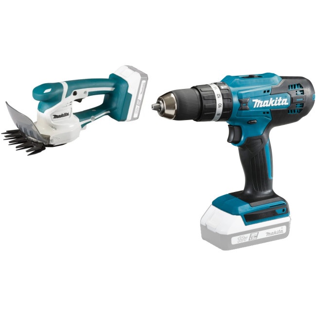 Дрель-шуруповерт аккумуляторная Makita HP488D + Кусторез Makita UM110D