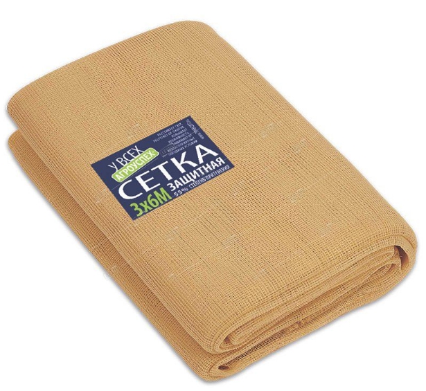 Сетка фасадная защитная затеняющая с комплектом клипс 3x6м Агроуспех