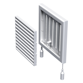 Решетка вентиляционная белая 154х154мм МВ 100Рс VENTS