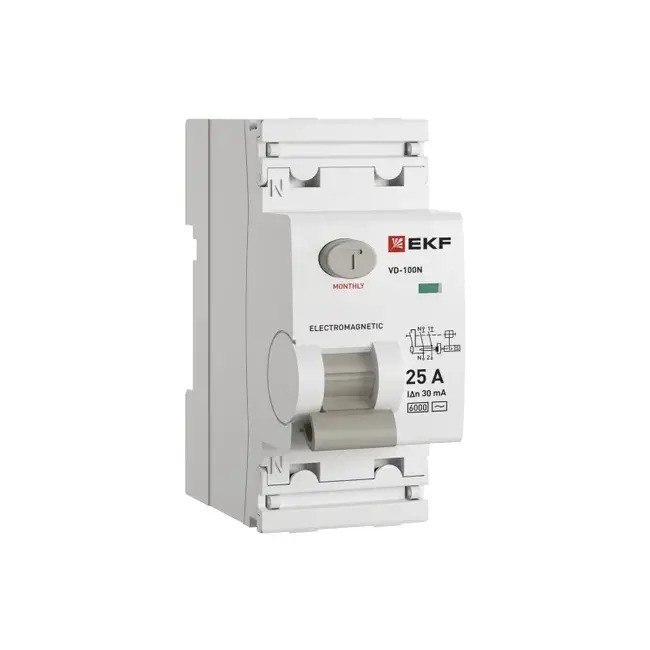 Автоматический выключатель ВД-100N, 2P 25А (C) 6кА EKF PROXIMA E1026M2530