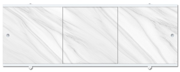 Экран под ванну Premium Collection Мятная история/Белый мрамор 1480 мм МетаКам