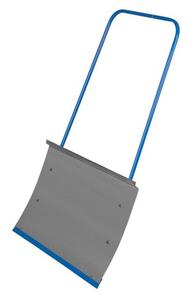 Движок для уборки снега оцинкованный, 750х410х1100 мм, стальная рукоятка, СИБРТЕХ 61520