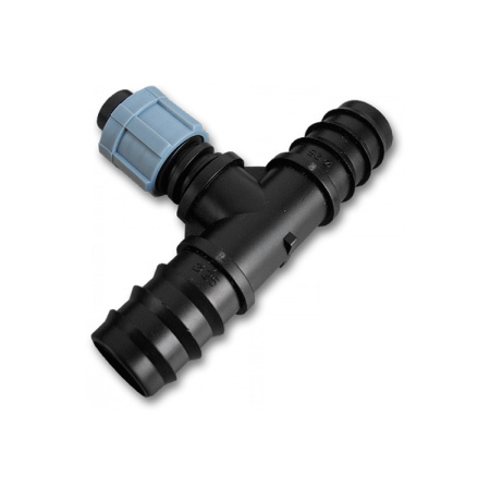 Старт-коннектор капельной ленты 16 мм со шлангом - тройник DSTA04-16L BRADAS