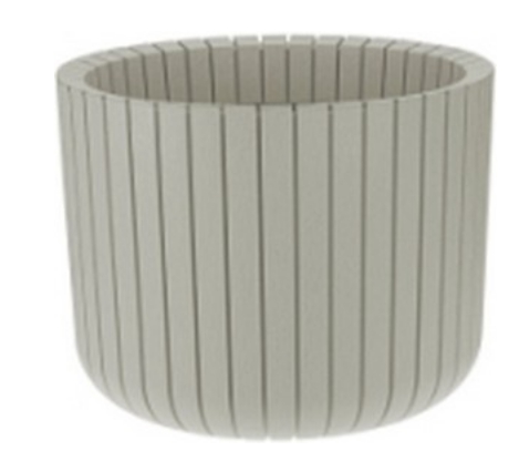 Кашпо для цветов ШАТО М3039 20x25см (белый ротанг)