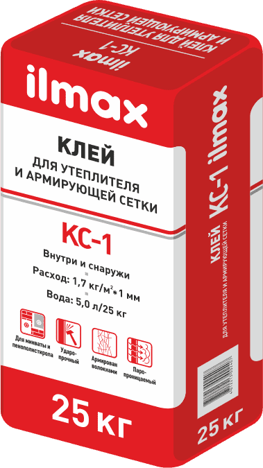 Клей для утеплителя и армирующей сетки ILMAX КС-1, 25 кг