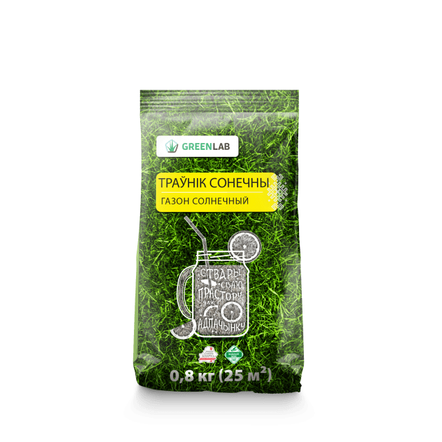 Травосмесь Солнечный газон, 0.8кг Greenlab
