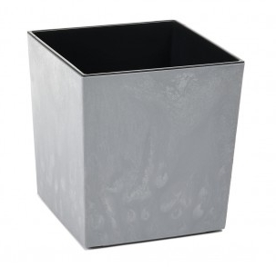 Кашпо для цветов пластмассовое бетон 30x30x30 см Juka Dluto Lamela LA553-70