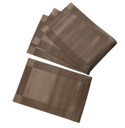 Набор плейсматов Элегант серо-зеленые 450х300 мм плетеные (4шт), Фея порядка SN-078