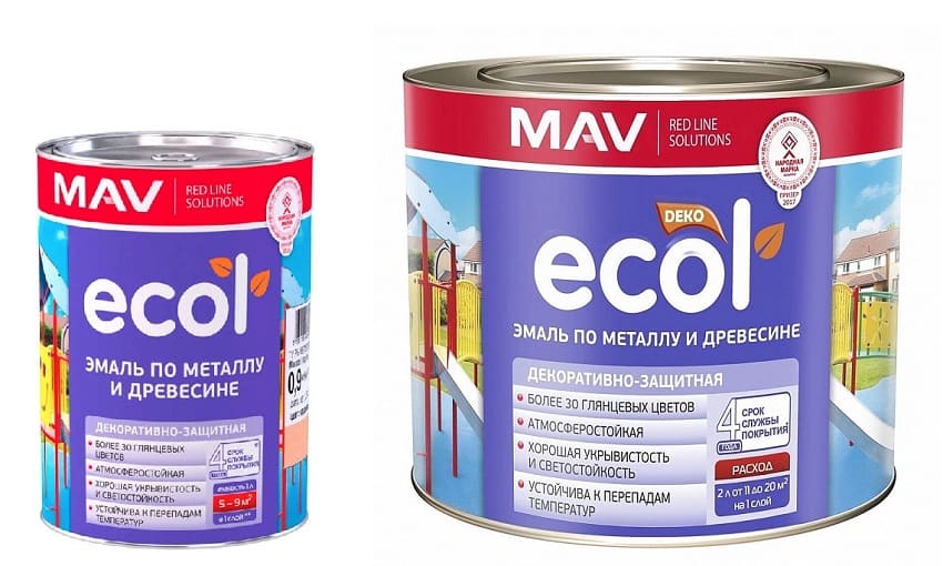 Эмаль ПФ-115 ECOL по металлу и древесине