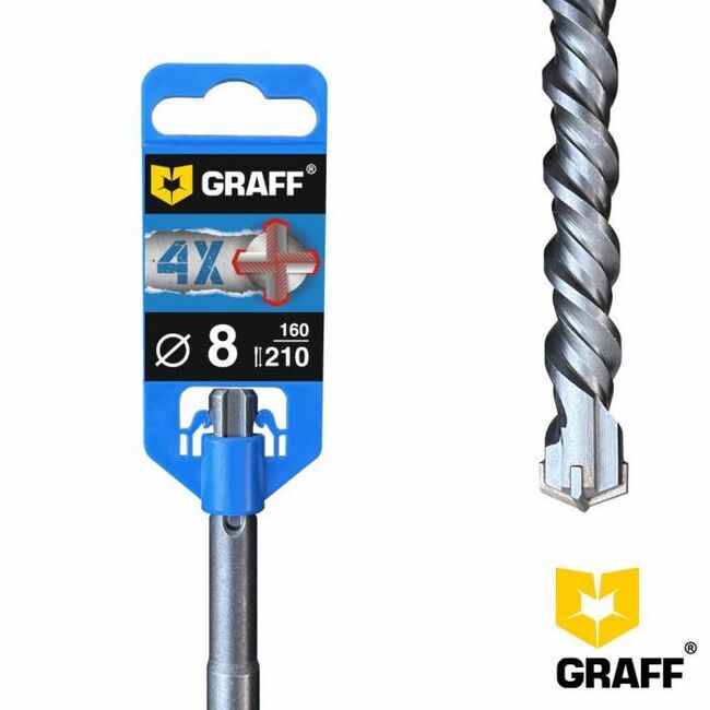 Сверло по бетону SDS+ 8х160 мм GRAFF 6248210