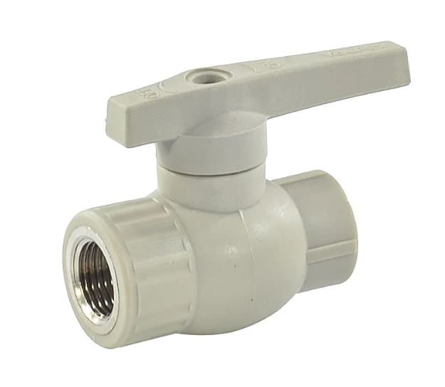 Кран шаровый PP-R комбинированный ВР серый, VALFEX