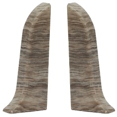 Торцевая пара (левая и правая) для плинтуса 58 мм 822 Дуб альба, WINART