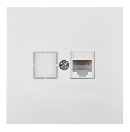 Розетка 1-ая компьютерная RJ45 белая Bylectrica РК18-6611