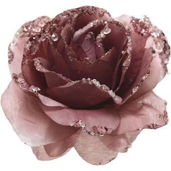 Украшение елочное Розовая роза, 629204