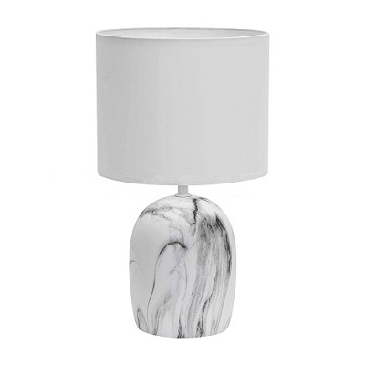 Светильник настольный 366 Мармо итальяно белый E14 Lucia