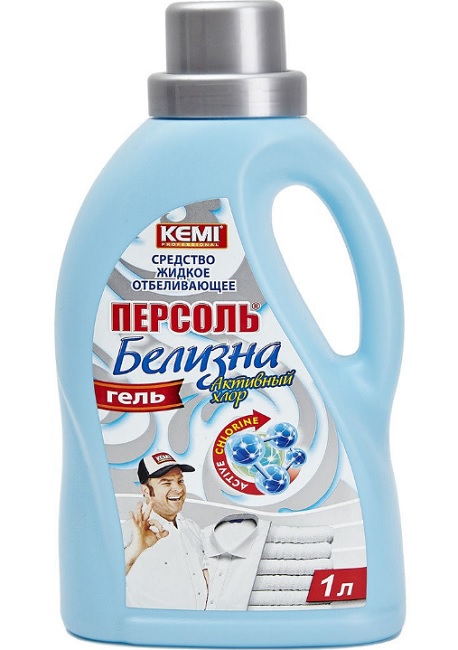 Средство для отбеливания и удаления пятен Персоль Белизна гель - активный хлор Kemi, 1000 мл