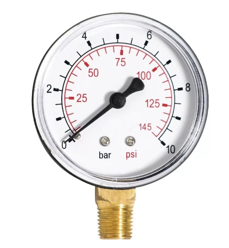 Манометр особопрочный радиальный/bottom D63 vv 0-0.5-0.10 бар Italtecnica
